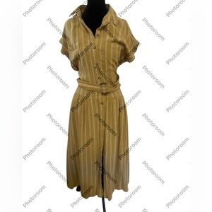 Universal Thread Yellow Tiered Midi Dress